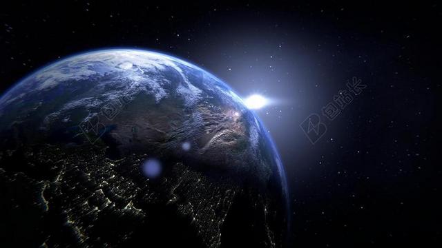 蓝色星际星空教育地球行星背景图片