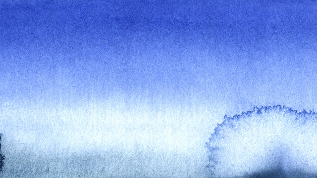 水彩蓝色渲染渐变笔刷