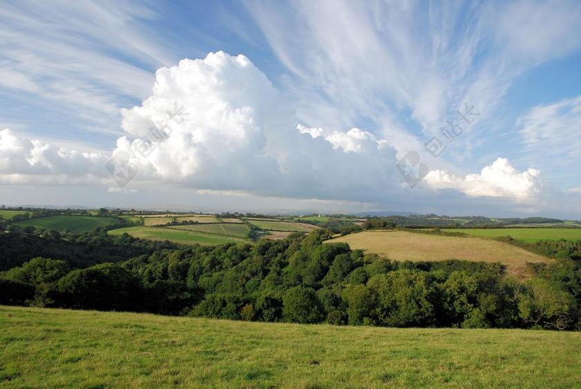 夏天 英格兰 天空 云 景观 荒野 风景 自然 野生 户外