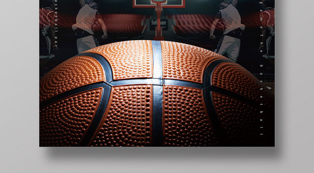 黑色酷炫NBA篮球联赛宣传海报