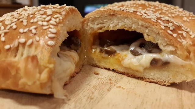 餐饮唯美洪培夹心蛋糕背景图片
