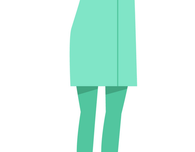 绿色衣服医生素材