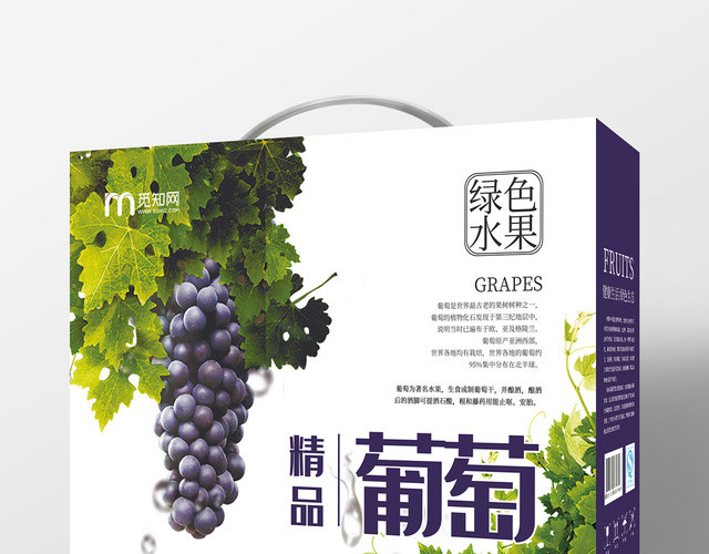 紫色创意现代水果葡萄包装盒