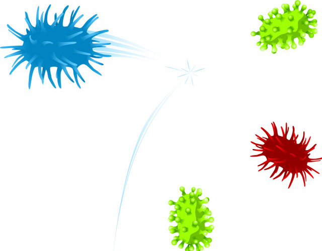 色彩细菌微生物矢量图素材