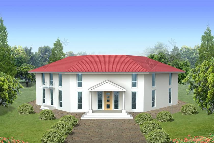 建筑时尚单一家庭住宅背景图片