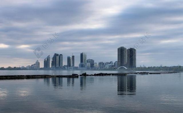 多伦多 湖 岸 海滨 加拿大 水 安大略省 建设 大都市