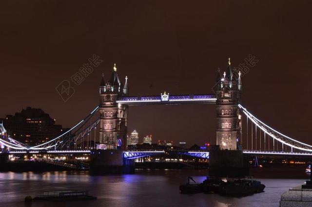 伦敦 桥 夜 城市 河 英格兰 英国 里程碑 结构 建设