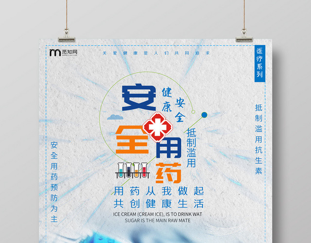 医疗设备试管安全用药海报