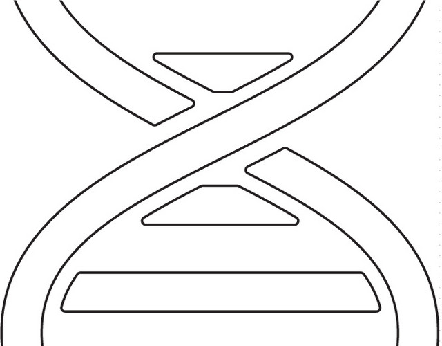 黑色现代科技简约线条DNA序列免抠素材