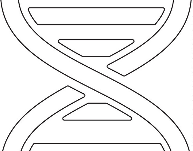黑色现代科技简约线条DNA序列免抠素材