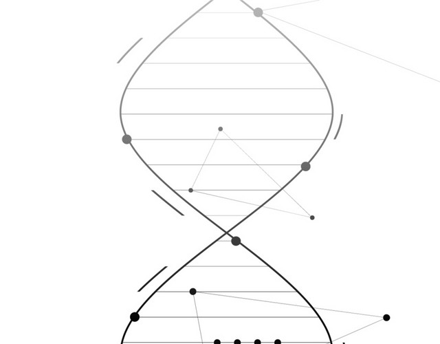 黑色商务风现代科技DNA序列免抠素材