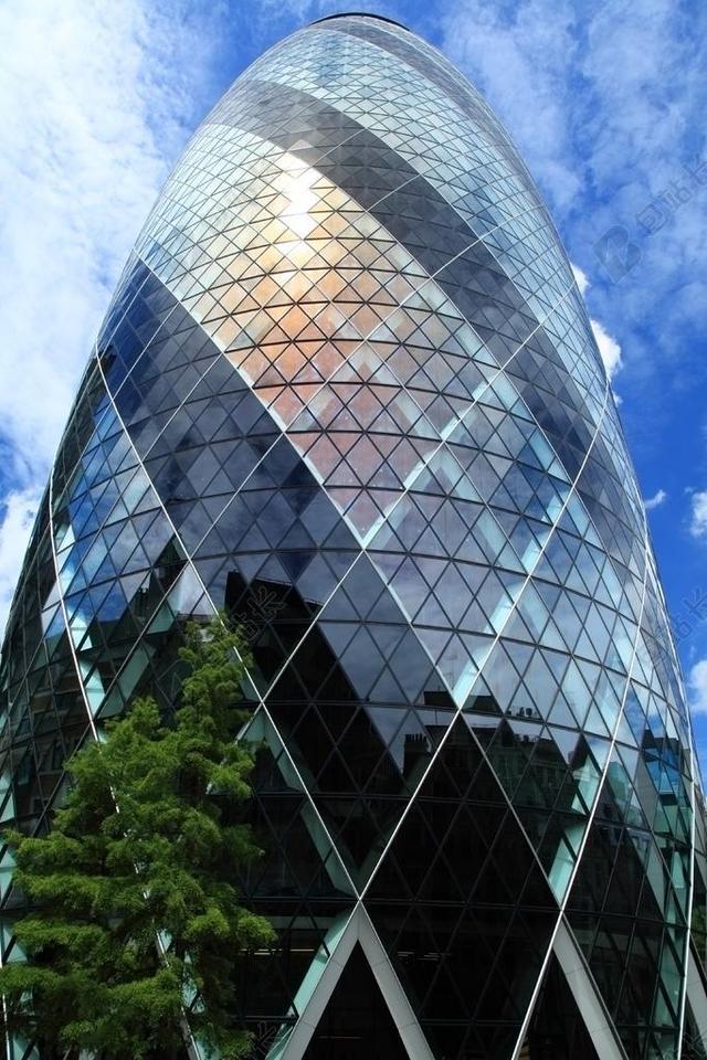 建筑时尚伦敦建筑物设计背景图片