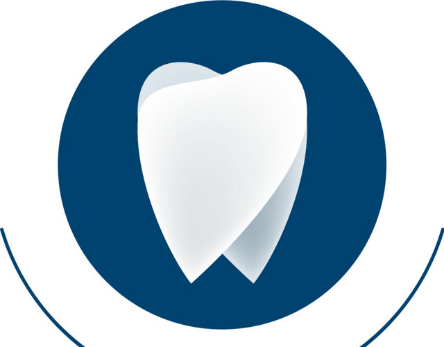 彩色卡通手绘牙齿LOGO设计免抠素材