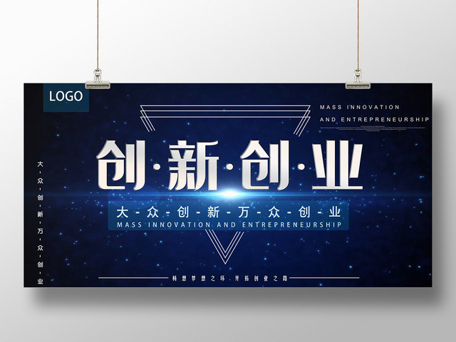 高端创新创业展板