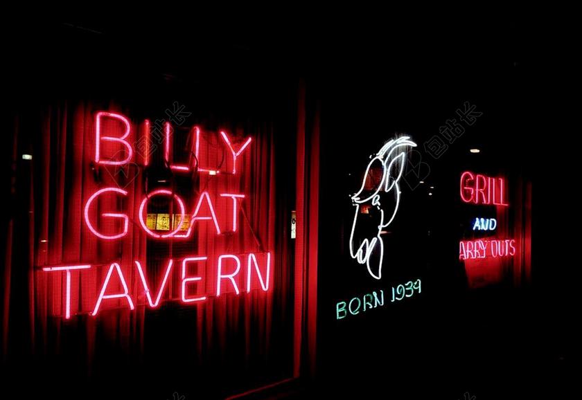 小酒馆谷仓 夜 霓虹灯 芝加哥 伊利诺伊州