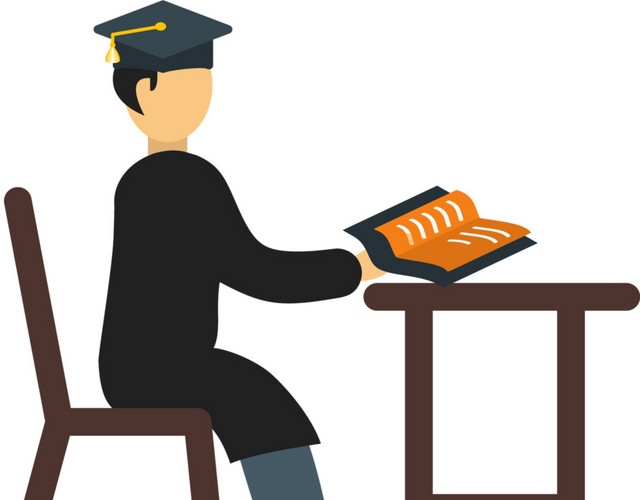 看书的学生免抠素材