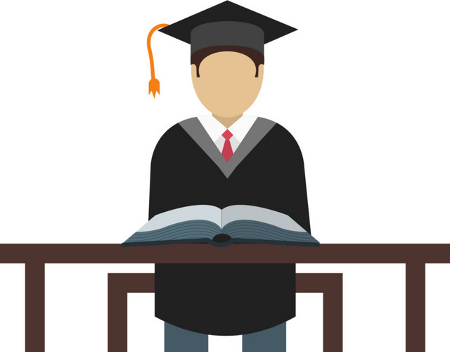 穿制服学习的学生免抠素材