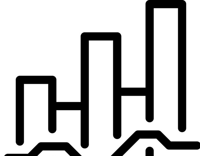 简笔画柱状图图标素材