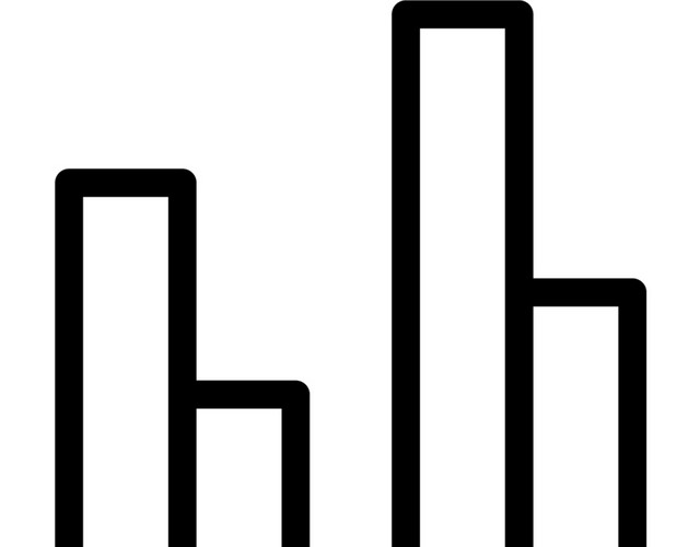简笔画柱状图图标素材