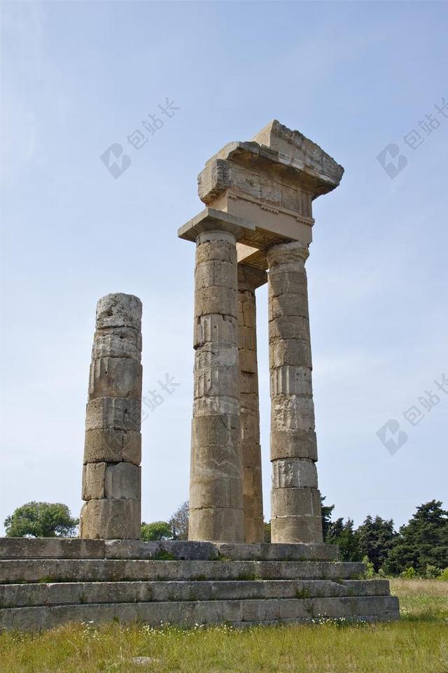 APOLLON 寺 雅典卫城 罗兹 废墟 希腊 古代 结构