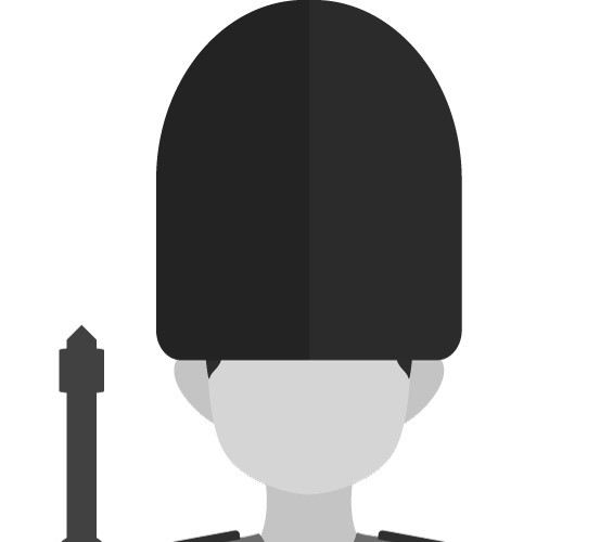 卡通男人站岗