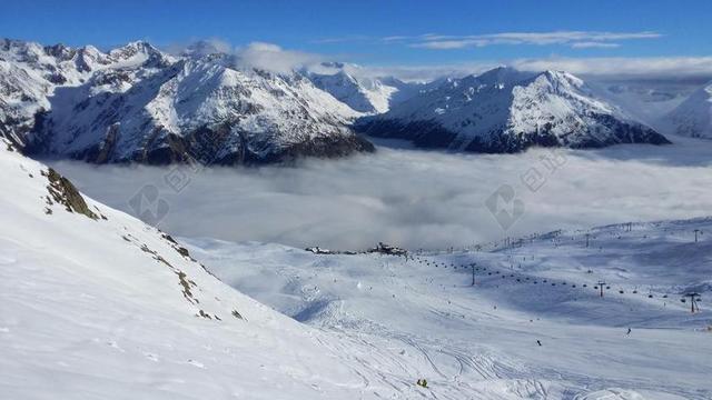 雾 在谷雾 景观 谷 性质 山 天空 天气 展望 雪景 土地 雪