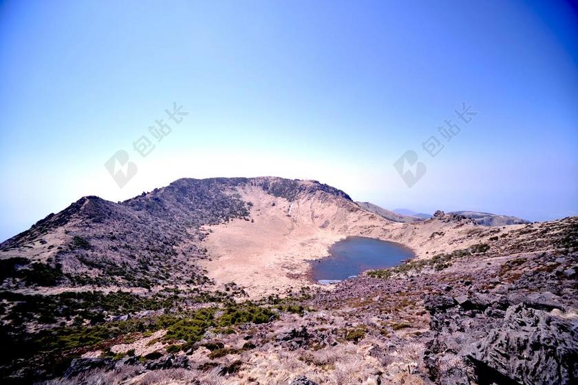 济州岛 哈拉 BAENGNOKDAM 天空 湖 风