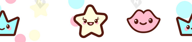 星星卡通可爱背景素材