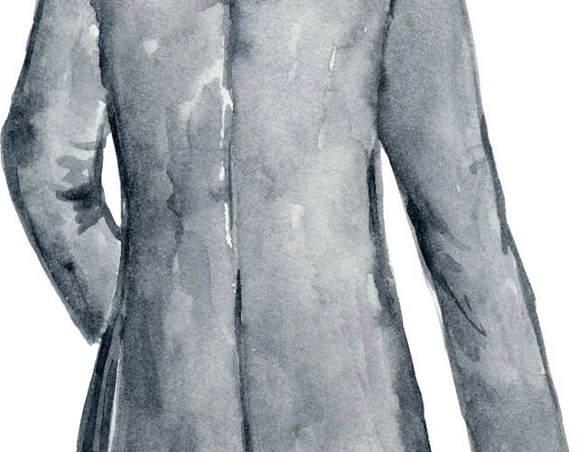深蓝色男士西装装饰