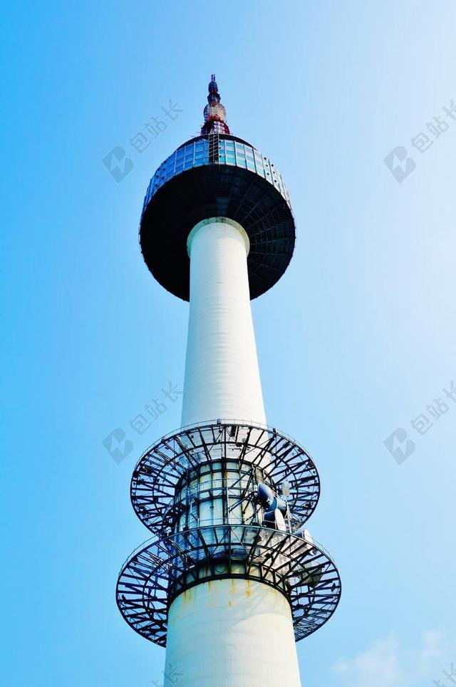 旅游清新韩国汉城塔背景图片