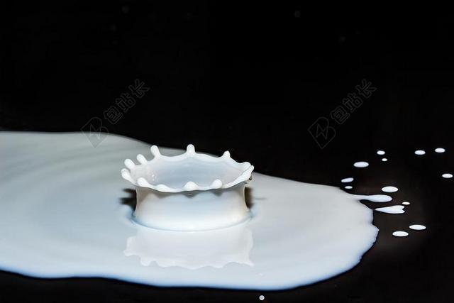 食物特写泼溅的白色牛奶背景图片