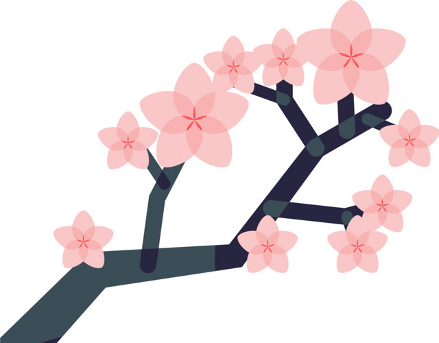 矢量粉嫩花枝设计素材