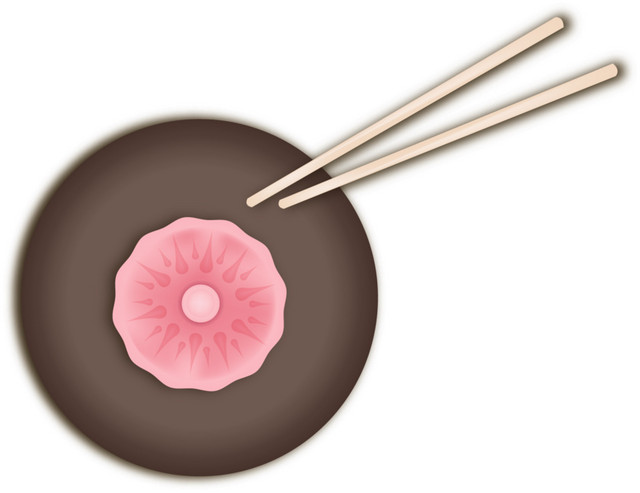 矢量装月饼的盘子设计素材