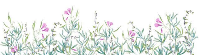 水彩水墨花朵花纹绘画装饰素材