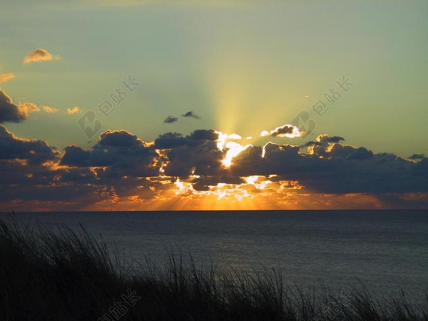 广告唯美叙尔特岛日落背景图片