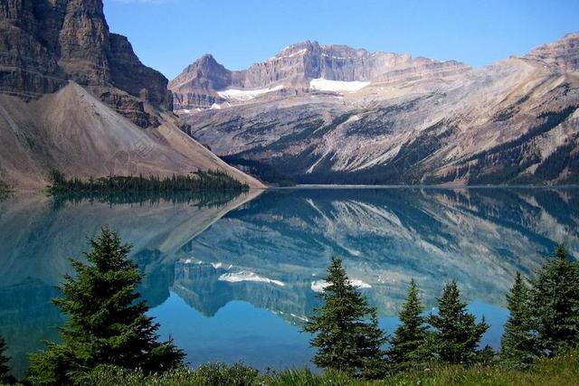 鲍湖 CANADIEN ROCKYS 景观 夏天 水 自然 景区