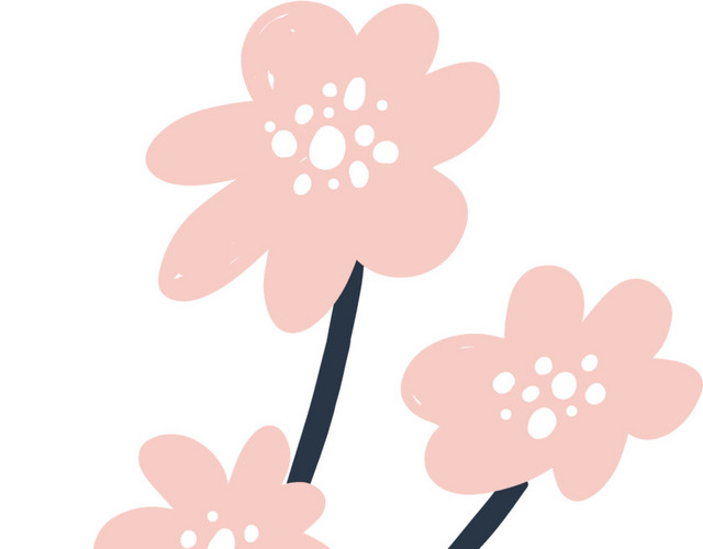 清新可爱樱花矢量素材