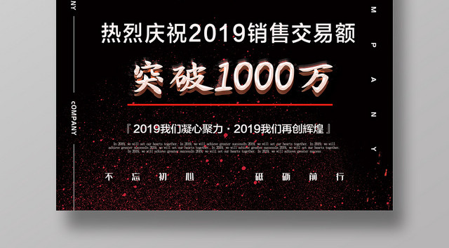 年度销售业绩突破喜报战报海报