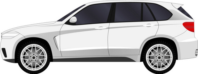 四轮白色商务汽车