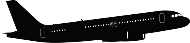 手绘航空客机素材