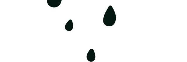 黑色卡通乌云下雨素材