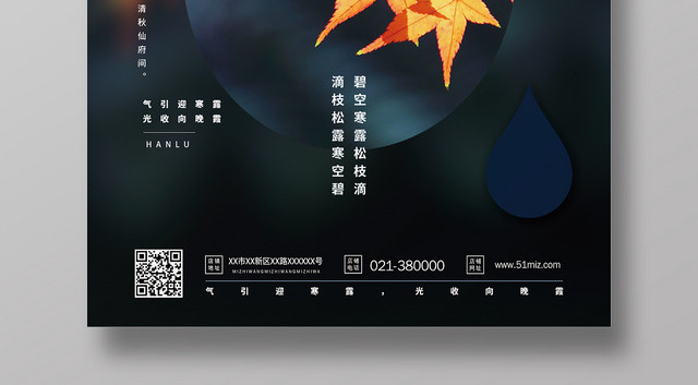 寒露二十四节气海报