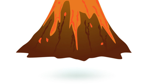 火山喷发灾害矢量素材