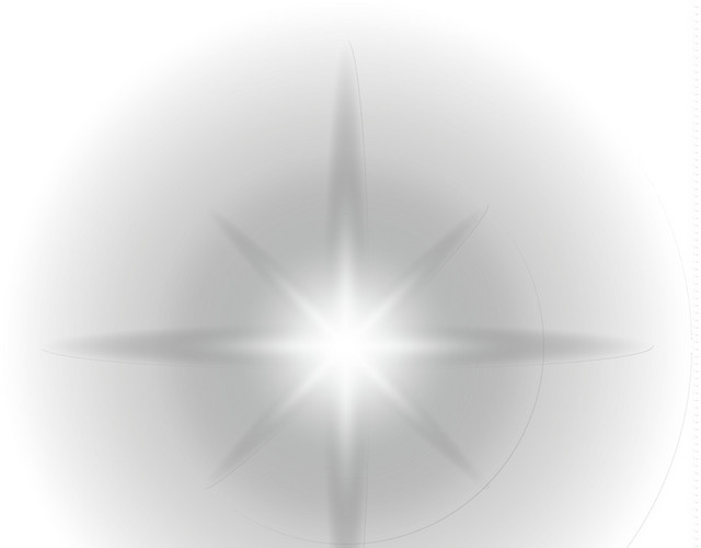 灰白星星光效装饰素材
