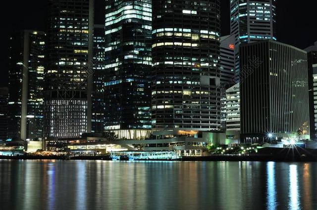 旅游自然夜景布里斯班背景图片