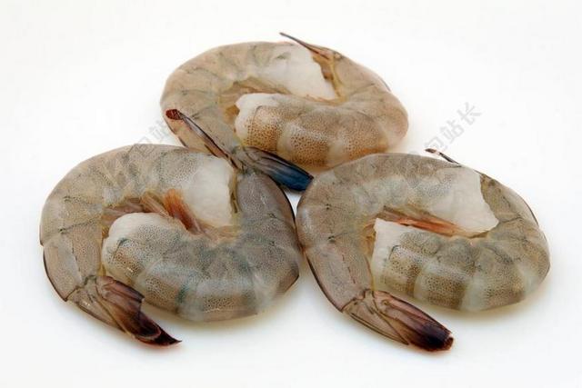 餐饮唯美生虾仁背景图片