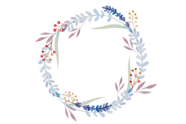 创意手绘花圈矢量图片