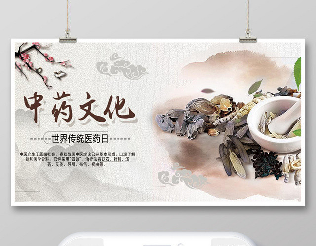 中药文化世界传统医药日宣传微信首图