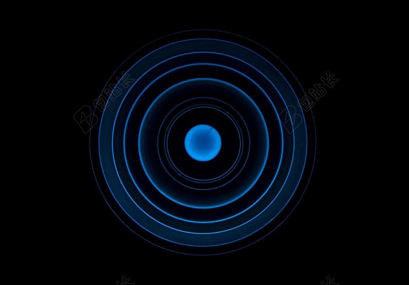 创意环形的蓝色灯光背景图片