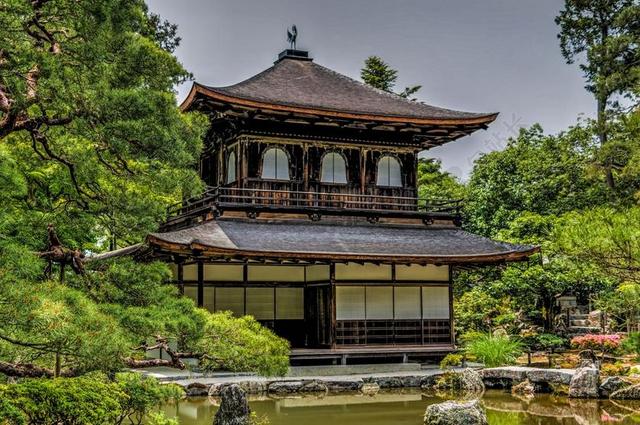 慈照寺 寺 京都 日本 亚洲 花园 传统的 结构 旅行